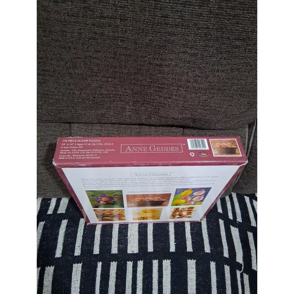 New Sealed Vintage Anne Geddes 550 Piece Washtub Babies Jigsaw Puzzle